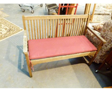 Wooden garden two seater bench