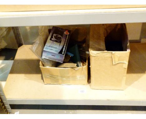 Two boxes of mixed drill parts and tools