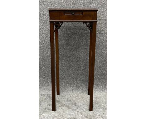 A 19th century lamp table fitted with candle slide. H.69 W.29 D.29cm
