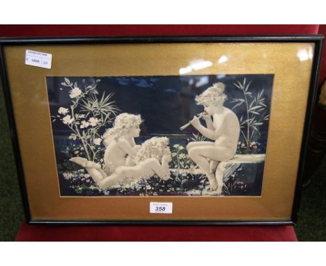 W. S. Coleman, print on silk 'Moonlight Melody', issued in the Christmas number of the Gentlewoman magazine 1889. Approximate