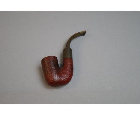 A Dunhill Hungarian Briar Oompall curved pipe, a Dunhill briar straight billiard pipe, together with "The Pipe Book" by Alfre