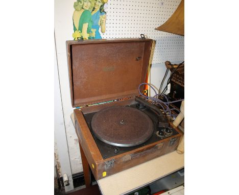 A VINTAGE COLLARO MICROGRAMME PORTABLE RECORD PLAYER