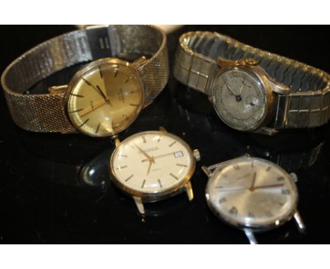 FOUR VINTAGE GENTS WRISTWATCHES 