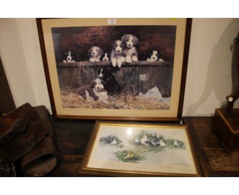 A SIGNED LIMITED EDITION DAVID SHEPHERD PRINT ENTITLED MUSCOVY DUCKS TOGETHER WITH ANOTHER (2) 