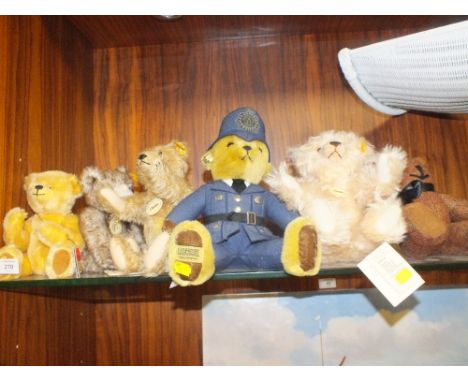 A SELECTION OF STEIFF AND MERRYTHOUGHT COLLECTORS TEDDY BEARS (6)