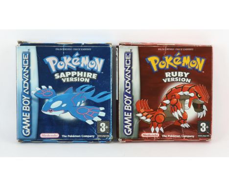 Nintendo Game Boy Advance (GBA) Pokémon bundle (PAL) Includes: Pokémon Ruby and Pokémon Sapphire Games are boxed and without 