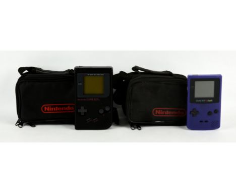 Nintendo Game Boy classic console bundle (PAL) Includes: Game Boy original console [Black] and Game Boy Colour [Grape] Consol