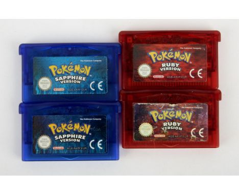 Nintendo Game Boy Advance (GBA) Pokémon Ruby & Sapphire multi-cart bundle (PAL) Includes: Pokémon Ruby (x2) and Pokémon Sapph