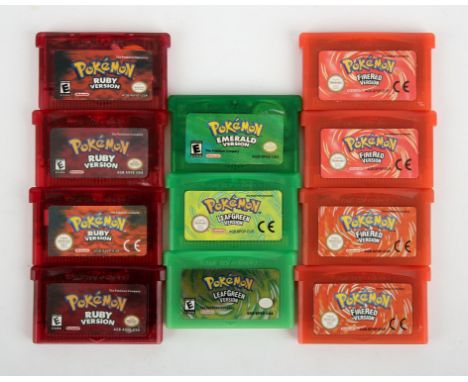 Nintendo Game Boy Advance (GBA) Pokémon loose cart repro bundle Includes: Pokémon Ruby (x4), Pokémon Fire Red (x4), Pokémon L