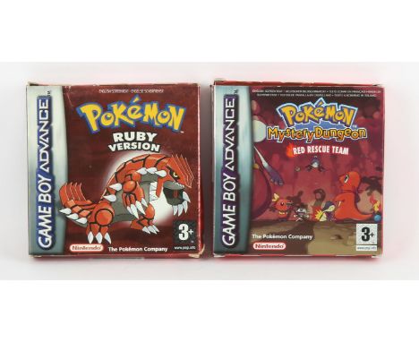 Nintendo Game Boy Advance (GBA) Pokémon bundle (PAL) Includes: Pokémon Mystery Dungeon: Red Rescue Team and Pokémon Ruby Red 