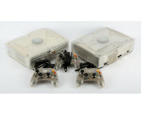 Xbox [Original] Console bundle Includes: Xbox [Original] crystal console (x2), Official Xbox Crystal Controller (x3) and lead