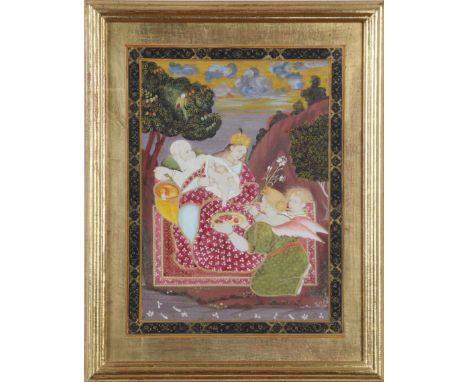 Property of Stephanie Hoppen  Mughal 17th/18th Century An Indian Miniature of the Madonna and Child with Angels On paper  Thi