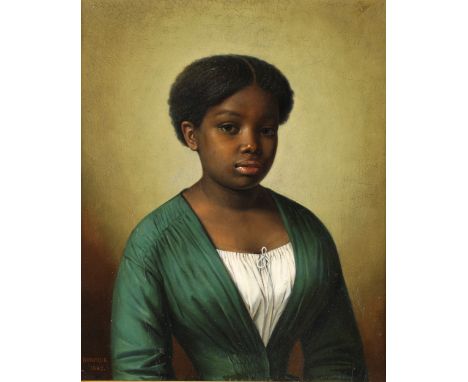 Property of Sir Christopher Ondaatje Bonjour, Portrait of a young lady,Â&nbsp;a free person of colour Oil on canvas Inscribed