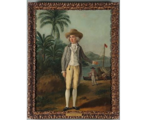 Property of Sir Christopher Ondaatje Agostino Brunias (1730-1796) Portrait of a Gentleman Standing on the Shore in the West I