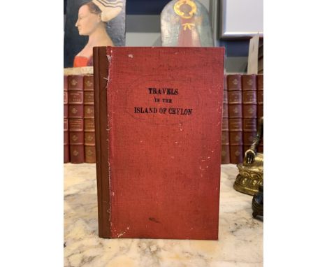 Property of Sir Christopher Ondaatje First Edition Translated from the Dutch J. Haafner Travels on Foot through the Island of