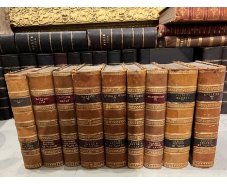 9 volumes A. J. Valpy Classics Delphin et Varior First Edition 1820-1828  Juvenal et Perseus (I)Phaedrus (I)Floris (I)Justinu