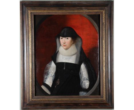 Circle of Cornelius Janssens van Ceulen (JohnsonÂ&nbsp;(1593-1661) Portrait of Mary Villiers, Countess of Buckingham, nÃ©e Be