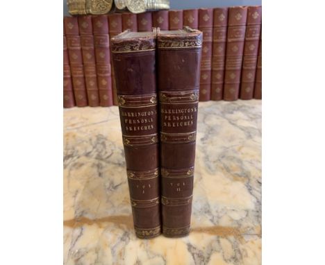 To be sold without reserve 2 volumes First Edition Sir Jonah Barrington Personal Sketches of his Own Times London Henry Colbu