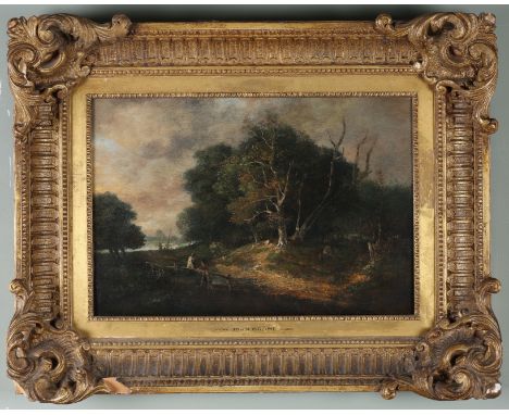 John Crome (1768-1821) Lane scene near Beccles, Suffolk Oil on panel  Provenance:  Christie's, South Kensington, 1985; the co