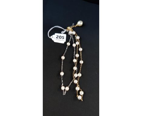 2 CULTURED PEARL NECKLACES