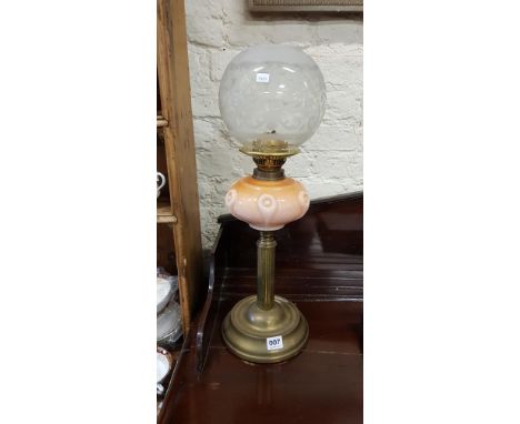 VICTORIAN ORANGE OIL LAMP