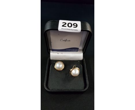 PAIR OF MINATO PEARL EARRINGS