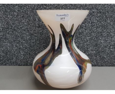 An Amelia Art Glass vase 25cm high.