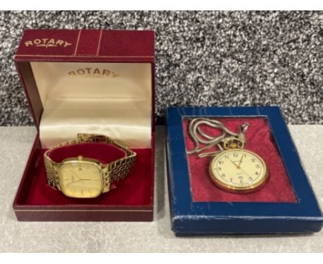 Gents Rotary watch and also pocket watch