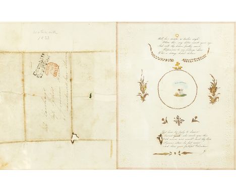 William IV period Valentine, embossed paper by Dobbs (light pencil annotation recording manufacturer's watermark as 1833), ce