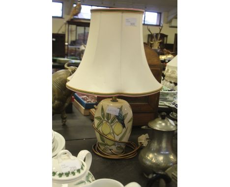 Moorcroft electric table lamp and shade