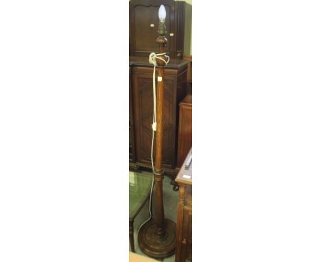 Oak standard lamp