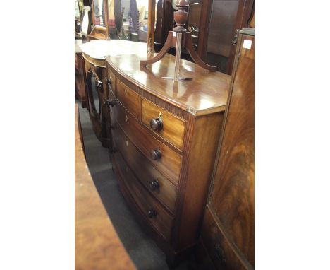 Mahogany bow front Scotch chest