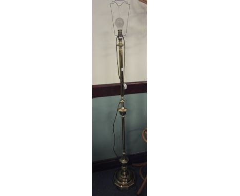 Brass standard lamp