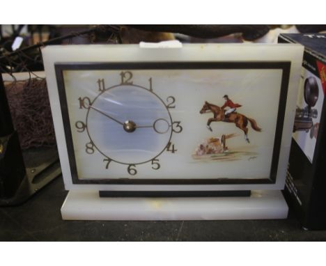 John Peel onyx mantel clock