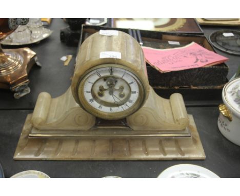 Alabaster mantel clock