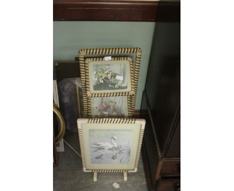 Vernon Ward print, cake stand, fire screen and misc. prints