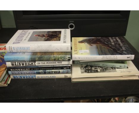 Selection of Wainwright's books, including first editions