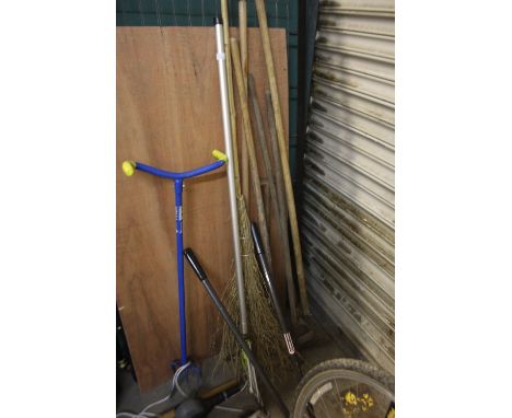 Bundle of various garden tools