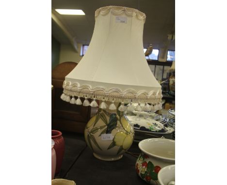 Moorcroft electric table lamp and shade