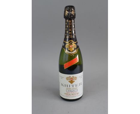 An Original Box Containing Twelve Bottles 1976 Kriter Extra Leger Blanc De Blancs Sparkling French Wine 