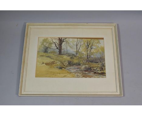A Framed Watercolour Sketch of Rural Stream Signed B. Eyre-Walker "Near Low Colwith", 45cm x 29cm 