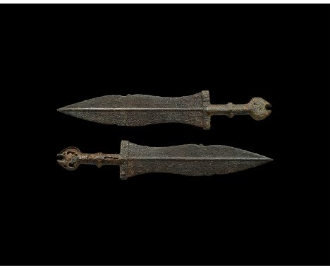 Mid 3rd century AD. An iron short dagger or pugio of the 'Kunzing Type' according to the classification of Bishop &amp; Couls