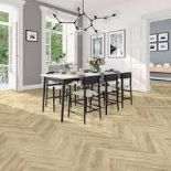 Trade Lot 18 x New Packs of Kraus Rigid Core Luxury Vinyl Tiles Odell Oak Herringbone 2.34m2 per