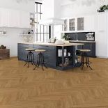 6 x New Packs of Kraus Rigid Core Luxury Vinyl Tiles Odell Oak Herringbone 2.34m2 per pack. RRP £