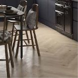 Pallet To Contain 72 x New Packs of Rigid Core Waterproof Premium Herringbone Flooring. (Light Grey)