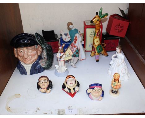 SECTION 18: Various assorted ceramic items including a Royal Doulton character jug, three Kevin Francis 'Face Pots' and a Roy