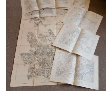 London. A large folding plan of the borough of Hammersmith 1946, together with an Ordnance Survey map dated 1919 of Hendon, F