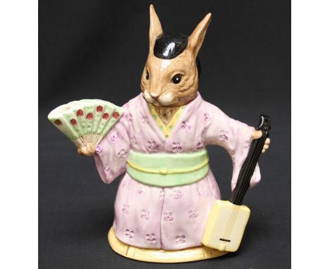 A Royal Doulton ceramic 'Bunnykins Geisha Girl' teapot. 19cm.