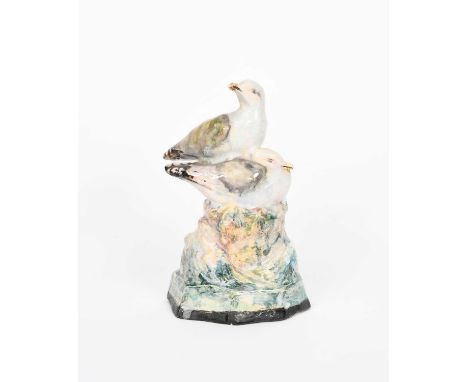 Φ Stella R Crofts (1898-1964)Herring Gulls,earthenware, glazed in coloursincised Stella R Crofts Herring Gulls to base, one b