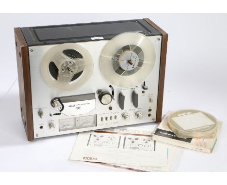 Akai GX-4000D reel to reel tape recorder with operators manual, serial number 60650-13680